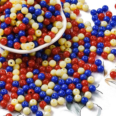 Opaque Acrylic Beads SACR-Q004-01K-1