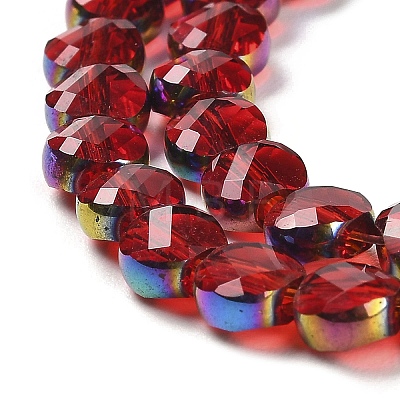 Electroplate Transparent Glass Beads Strands EGLA-Z001-02A-1