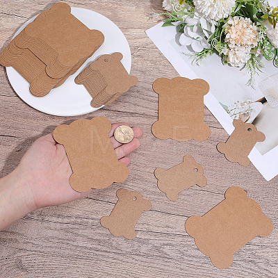 80Pcs 2 Styles Bone Shape Paper Thread Winding Boards SENE-SC0001-05-1