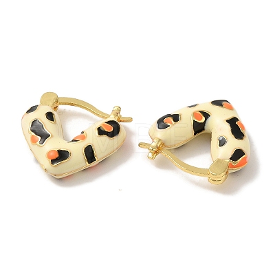 Rack Plating Brass Enamel Hoop Earrings EJEW-B062-11G-03-1