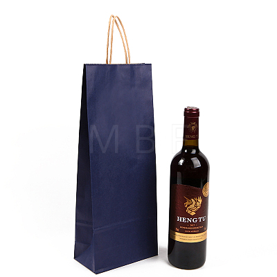 Rectangle Solid Color Kraft Paper Gift Bags PAAG-PW0001-106D-1