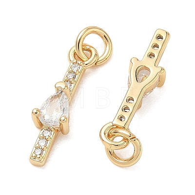 SHEGRACE Brass Micro Pave Cubic Zirconia Pendants XGRQ3D809-512G-1