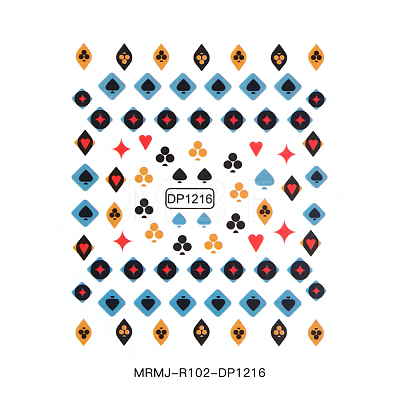 Faddish Nail Decals Stickers MRMJ-R102-DP1216-1