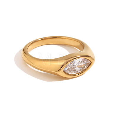 316L Stainless Steel with Cubic Zirconia Finger Rings FS-WGB17C9-08-1
