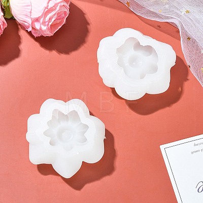 2Pcs 2 Styles Flower Candle Silicone Molds ST-CJ0043-074-1