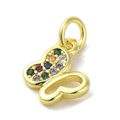 Real 18K Gold Plated Brass Pave Cubic Zirconia Pendants KK-M283-10A-02-1