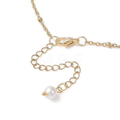 Ocean Alloy Enamel Whale Tail Shell Shape Starfish Pendant Brass Cable Chain and 304 Stainless Steel Satellite Chain Bib Necklaces for Women NJEW-JN05815-02-1