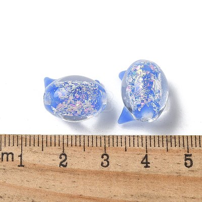 Handmade Foil Lampwork Beads Strands FOIL-Z001-04G-1