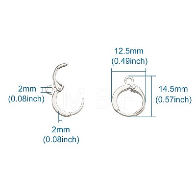 Brass Hoop Earring Findings KK-TA0008-03-NF-1