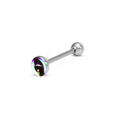 304 Stainless Steel Evil Eye Straight Barbell Piercing Tongue Rings for Women Men WG2E377-02-1