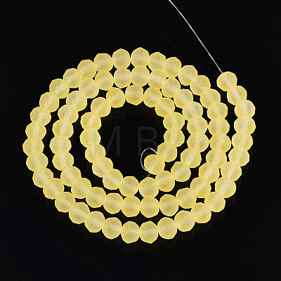 Baking Paint Frosted Glass Beads Strands FGLA-N003-6mm-08-1