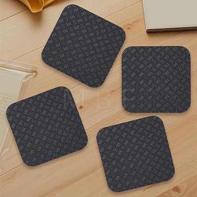 4Pcs Polyurethane & Silicone Anti-slip Treadmill Mat AJEW-GF0014-30-1