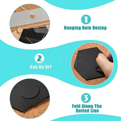 40Pcs Paper Jewelry Display Cards CDIS-FS0001-32A-1