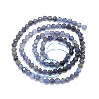 Natural Iolite/Cordierite/Dichroite Beads Strands G-P457-A02-11-1