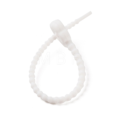 Flower Shape Silicone Cable Zip Ties AJEW-C034-01C-1