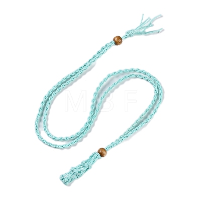 Braided Waxed Cord Empty Macrame Pouch Slider Necklace Making FIND-C061-01A-1