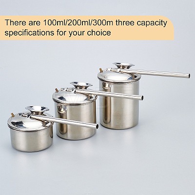 Stainless Steel Blowing Glaze Pot AJEW-WH0120-68A-1