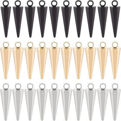 Unicraftale 30Pcs 3 Style Stainless Steel Pendants STAS-UN0037-76-1