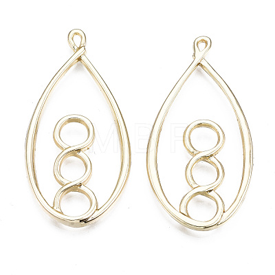 Rack Plating Alloy Pendants PALLOY-T077-64LG-RS-1