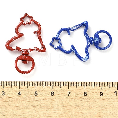 Spray Painted Alloy Swivel Lobster Clasps PALLOY-K004-05-1