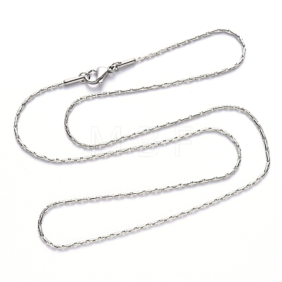 304 Stainless Steel Coreana Chain Necklace NJEW-S420-005D-P-1