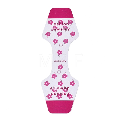 Fold Over Cardboard Paper Jewelry Display Cards for Necklace & Bracelet Storage CDIS-N004-02-1