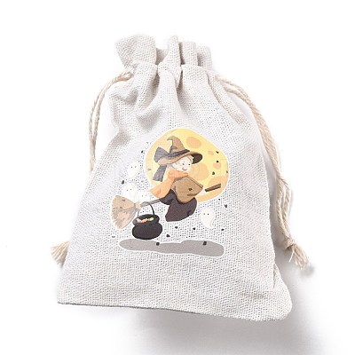 Halloween Cotton Cloth Storage Pouches ABAG-M004-01C-1