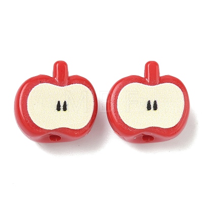 Printed Opaque Acrylic Beads RESI-K203-20A-1
