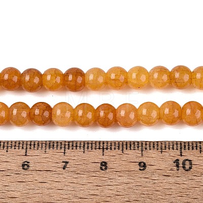 Ombre Effect Dyed Crackle Glass Beads Strands GLAA-Q106-01A-B10-1