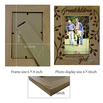 Natural Wood Photo Frames AJEW-WH0292-066-1