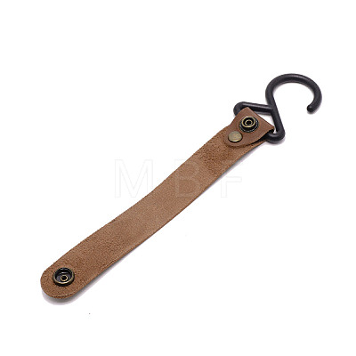 PU Leather with Plastic Carabiners Hanger Buckle Hook AJEW-WH0240-78C-1