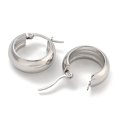 Tarnish Resistant 202 Stainless Steel Hoop Earrings EJEW-H003-38P-05-1