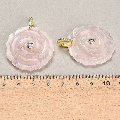 Natural Rose Quartz Pendants GG-CBA4625-05G-04-1