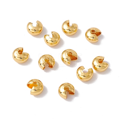 Brass Crimp Beads Covers KK-P219-05D-G02-1