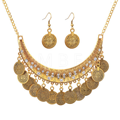 Alloy Rhinestone Coin Jewelry Sets FS-WGB72F4-01-1
