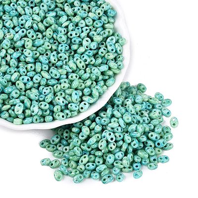 Picasso Glass Seed Beads GL-N001-02C-1