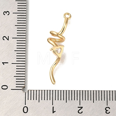 Brass Micro Pave Cubic Zirconia Pendants KK-M301-14G-1