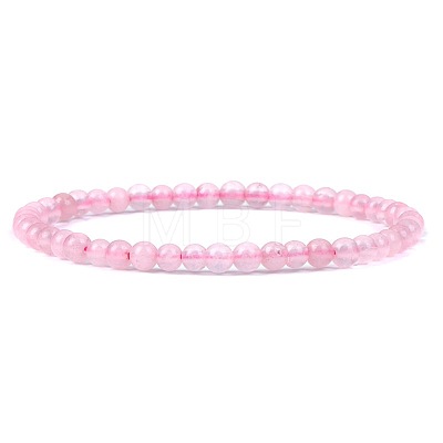 4MM Natural Rose Quartz Stretch Bracelets RP2095-7-1