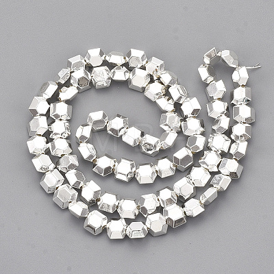 Electroplate Non-magnetic Synthetic Hematite Beads Strands G-T114-38-1