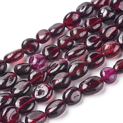 Natural Garnet Beads Strands X-G-L478-52-1
