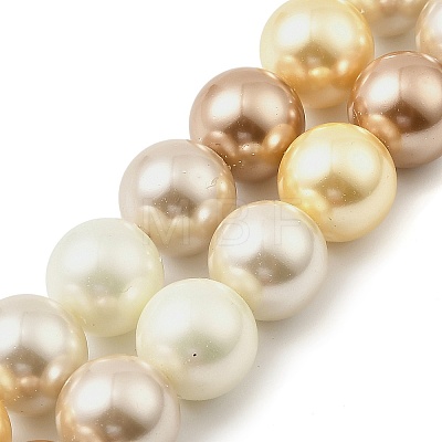 Round Shell Pearl Beads Strands BSHE-XCP0001-26A-1