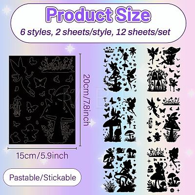 6 Sheets 6 Styles Religion Self-Adhesive PVC Waterproof Picture Stickers DIY-WH0605-008-1