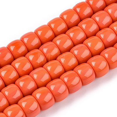 Opaque Glass Beads Strands X-GLAA-NH0002-B04-1