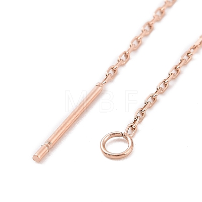 Ion Plating(IP) 304 Stainless Steel Stud Earring Finding LS-STAS-E161-06RG-1