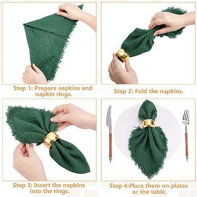 100Pcs Column Iron Napkin Rings AJEW-GO0004-82B-1