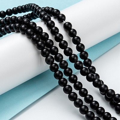 Natural Black Onyx Beads Strands X-G-Z024-01C-1