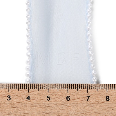 5 Yards ABS Pearl Edged Mesh Ribbon for Bowknot Making OCOR-B004-01A-05-1