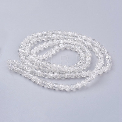 Crackle Glass Beads Strands X-CCG-Q001-6mm-01-1