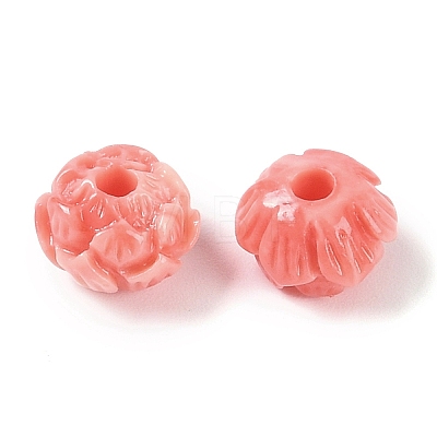 Synthetic Shell Dyed Carved Beads SHEL-H005-19-1