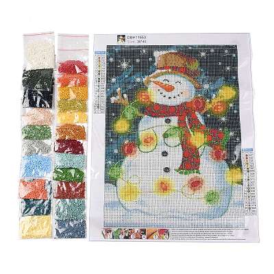 DIY Christmas Theme Diamond Painting Kits DIY-U002-02L-1